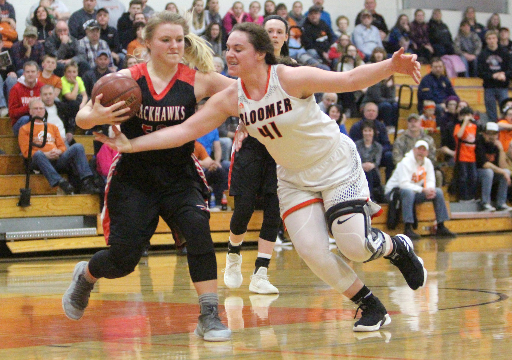 Baldwin-Woodville at Bloomer girls basketball 2-22-19